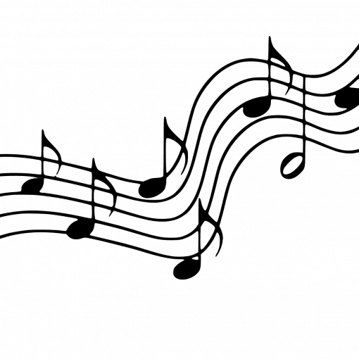 silhouette, musical, note