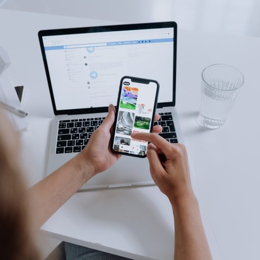 Person using a smartphone