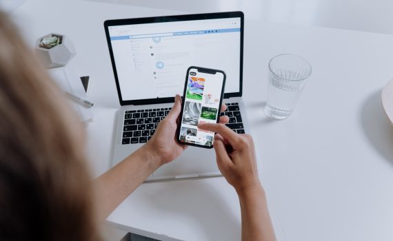 Person using a smartphone