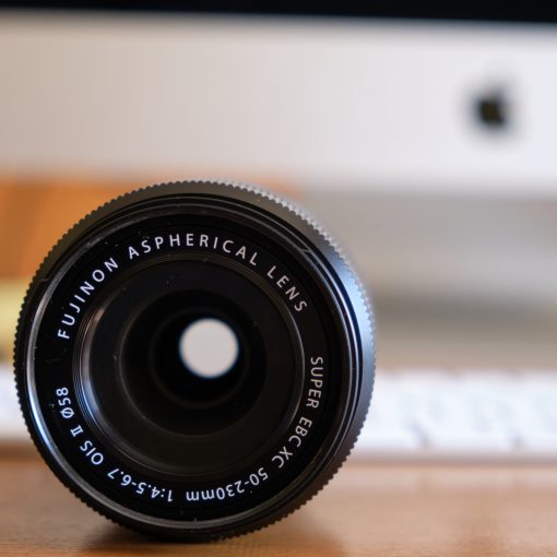 Wood apple desk photographer